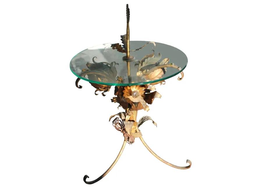 Maison Charles Lotus Lamp Table - Something Vintage - Gold