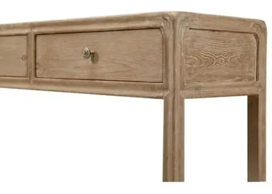 Milo 3-Drawer Console - Natural - Brown