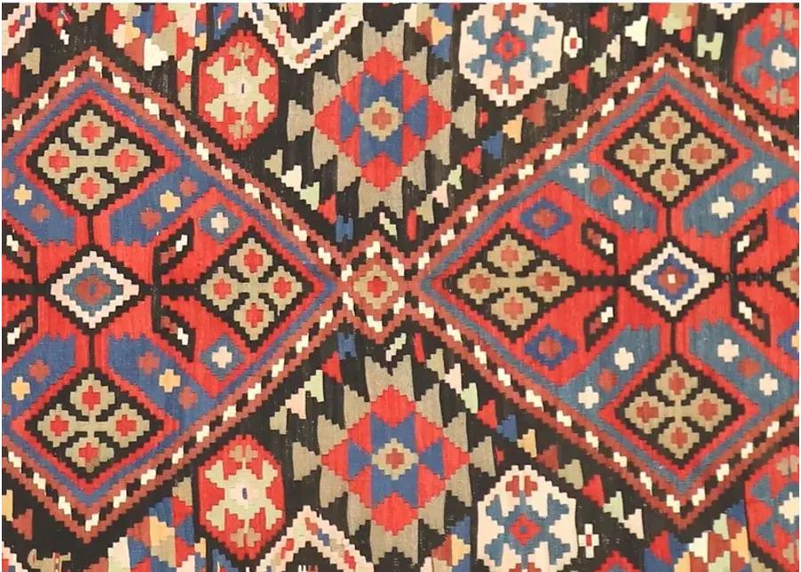 C. 1910 Caucasian Kilim - 6'5" x 14'8" - Nalbandian - Red