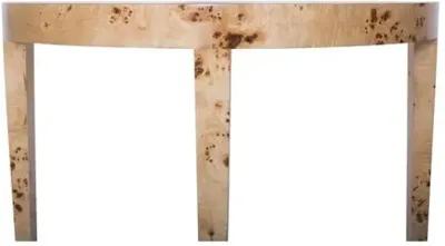 Chloe Demilune - Honey Burl - Ave Home - Beige