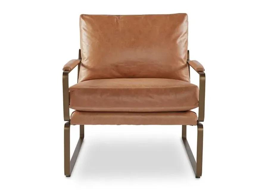 Henry Chair - Café Crypton Leather - Miles Talbott - Handcrafted - Brown