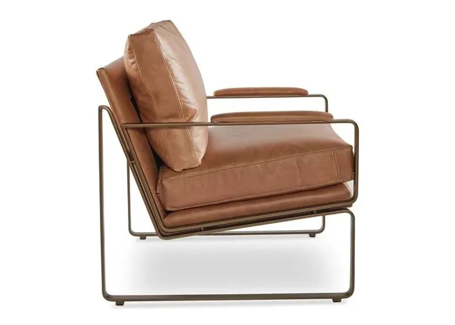 Henry Chair - Café Crypton Leather - Miles Talbott - Handcrafted - Brown