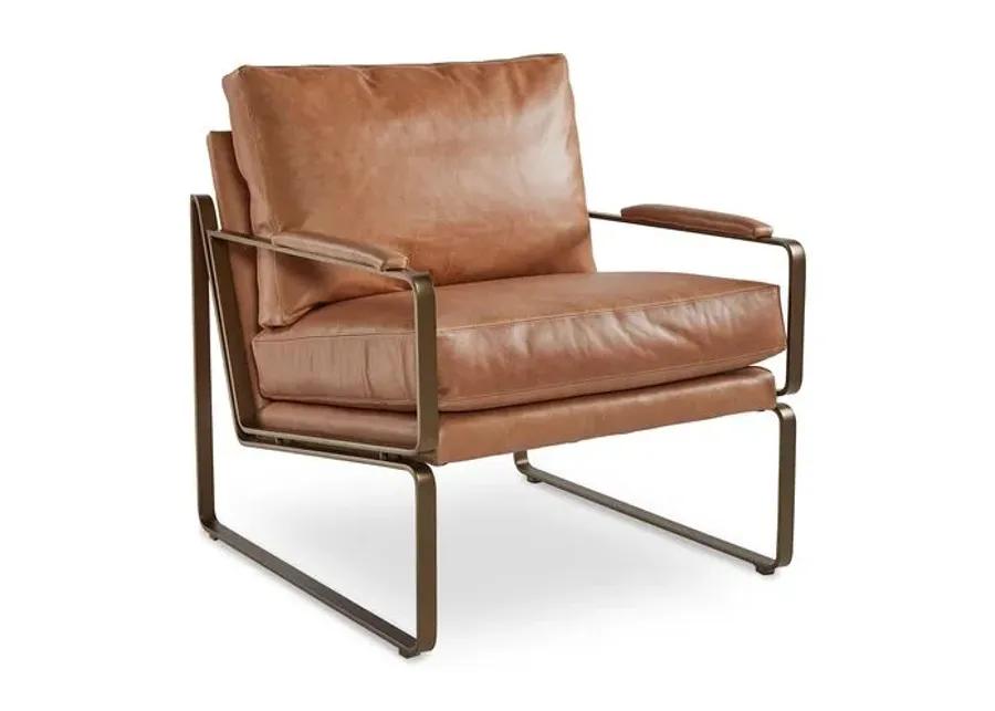 Henry Chair - Café Crypton Leather - Miles Talbott - Handcrafted - Brown