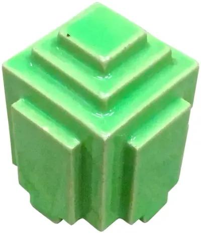 Art Deco Geometric Sculpture - Vermilion Designs - Green