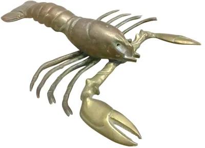 Brass Lobster Sculpture - Vermilion Designs - Gold