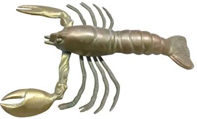 Brass Lobster Sculpture - Vermilion Designs - Gold