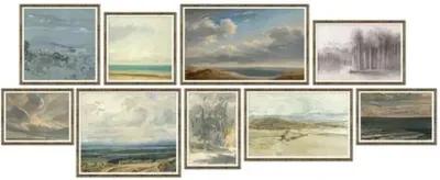 Set of 9 - Landscape Gallery Wall - Soicher Marin - Blue