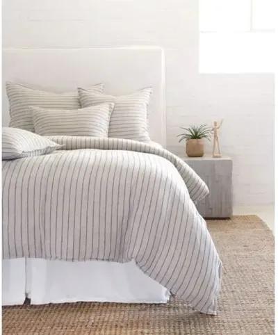 Blake Duvet Cover - Flax/Midnight - Pom Pom at Home - Gray