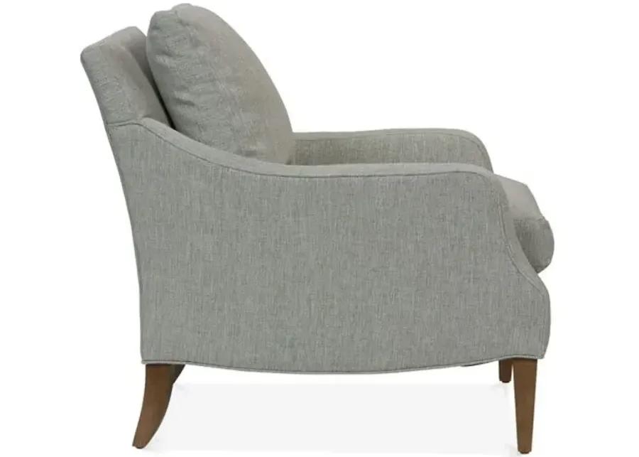 Giles Accent Chair - Handcrafted - Gray, Comfortable, Durable