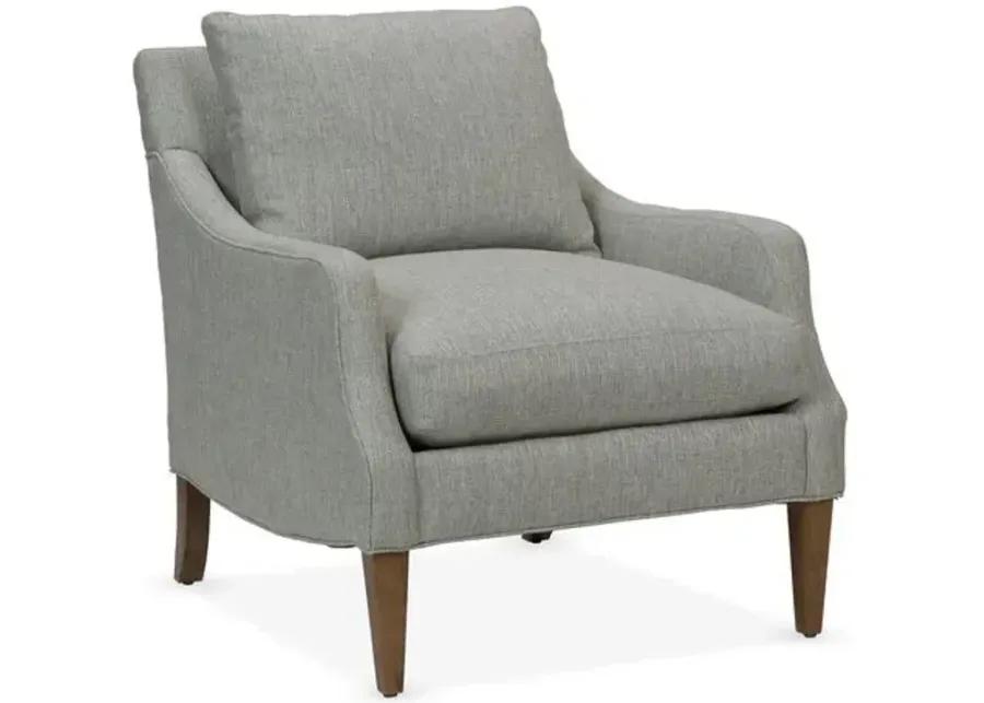 Giles Accent Chair - Handcrafted - Gray, Comfortable, Durable