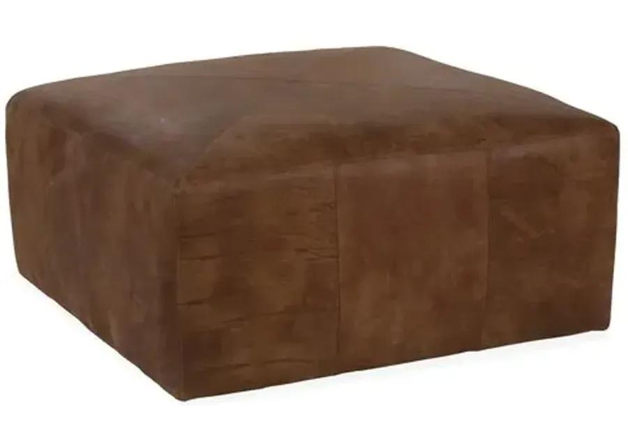 Kinson Ottoman - Handcrafted - Brown