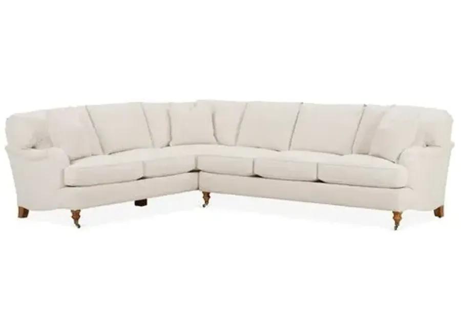 Brooke 6-Pc RF Sectional - Ivory