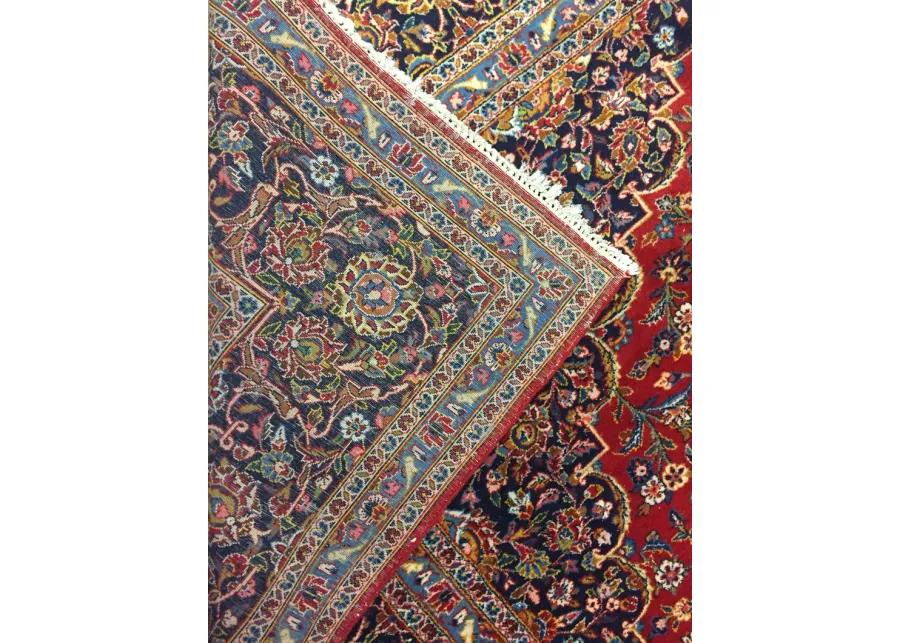 10'4"x14'5" Persian Kashan Rug - Red - Red