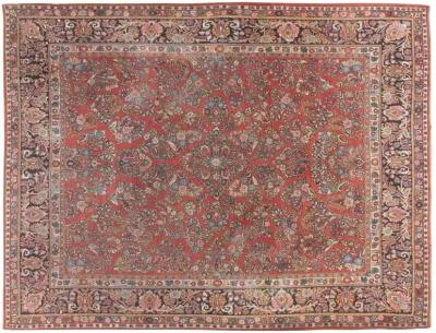 Sarouk Carpet - 9'2" x 11'9" - Red