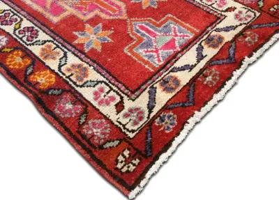 1960s Turkish Oushak Runner - 2'8" x13'8" - Nalbandian - Red