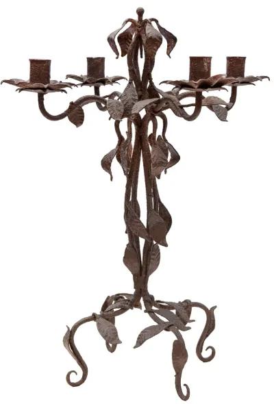 Leafy Iron Candelabrum - Fleur de Lex Antiques - Brown