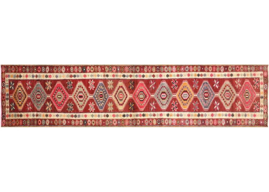 1960s Turkish Oushak Runner - 2'9"x11'11" - Nalbandian - Orange