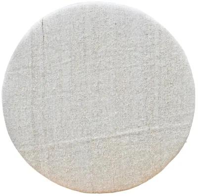 Large Anatolian Kilim Hemp/Wool Ottoman - White