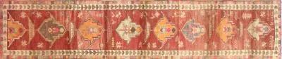 1960s Turkish Oushak Runner - 2'10"x13'6" - Nalbandian - Orange