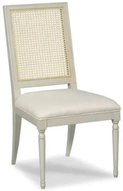 Mariana Cane Side Chair - Graystone/Natural Linen - Beige