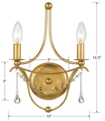 Metro Sconce - Antiqued Gold - Crystorama