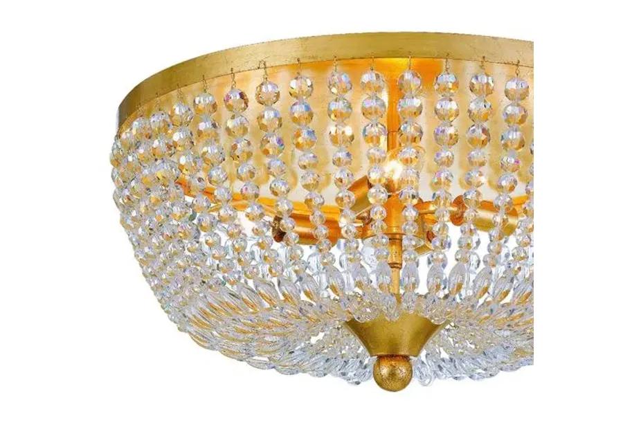 Rylee Flush Mount - Antiqued Gold - Crystorama