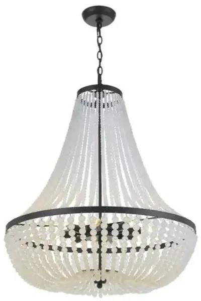 Rylee 8-Light Chandelier - Matte Black - Crystorama