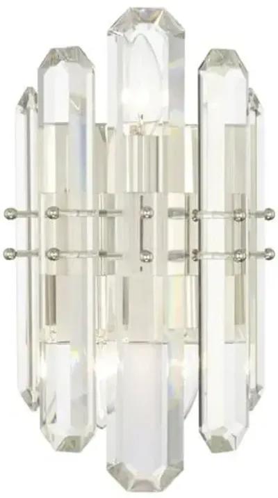 Bolton Sconce - Polished Nickel - Crystorama - Silver