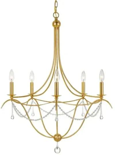 Metro Chandelier - Antiqued Gold - Crystorama