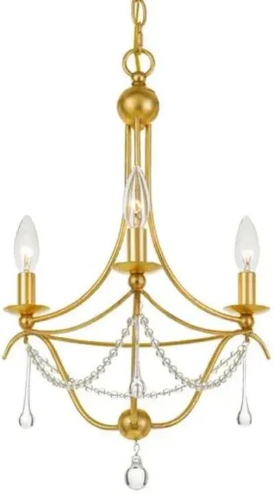 Metro Chandelier - Antiqued Gold - Crystorama