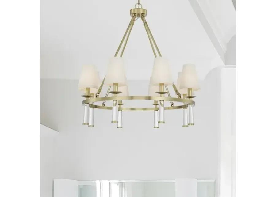 Baxter Chandelier - Aged Brass - Crystorama - Gold