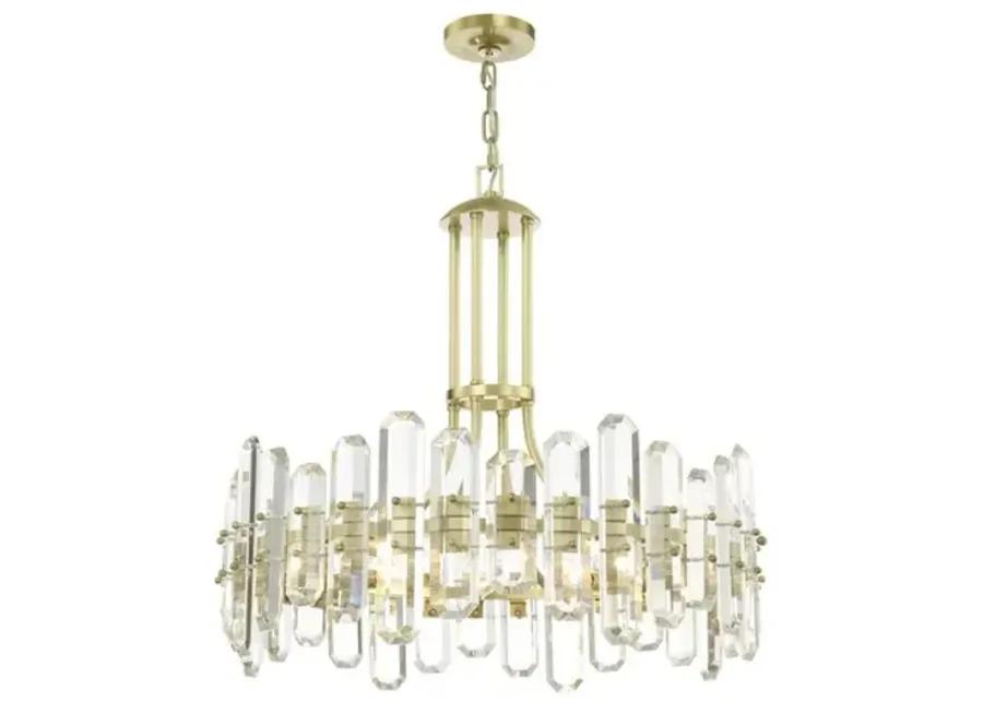 Bolton Chandelier - Aged Brass - Crystorama - Gold