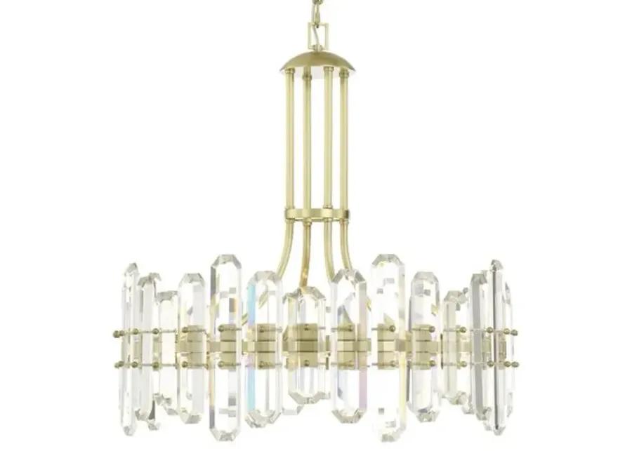 Bolton Chandelier - Aged Brass - Crystorama - Gold