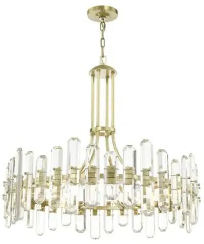 Bolton Chandelier - Aged Brass - Crystorama - Gold