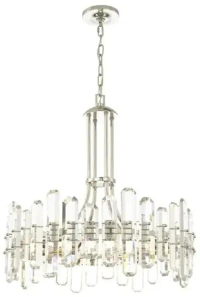 Bolton Chandelier - Polished Nickel - Crystorama - Silver