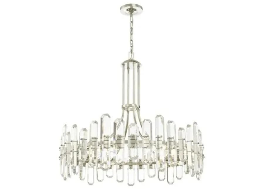 Bolton Chandelier - Polished Nickel - Crystorama - Silver