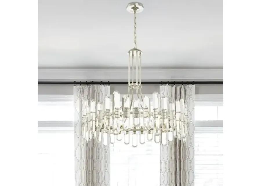 Bolton Chandelier - Polished Nickel - Crystorama - Silver