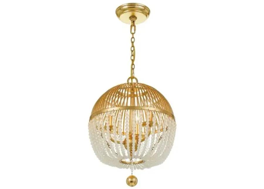 Duval Chandelier - Antiqued Gold - Crystorama