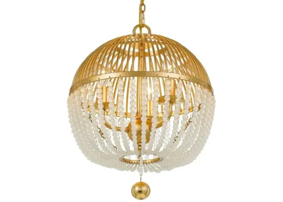 Duval Chandelier - Antiqued Gold - Crystorama