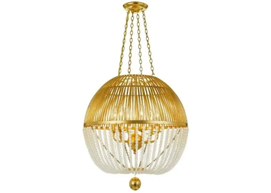 Duval Chandelier - Antiqued Gold - Crystorama