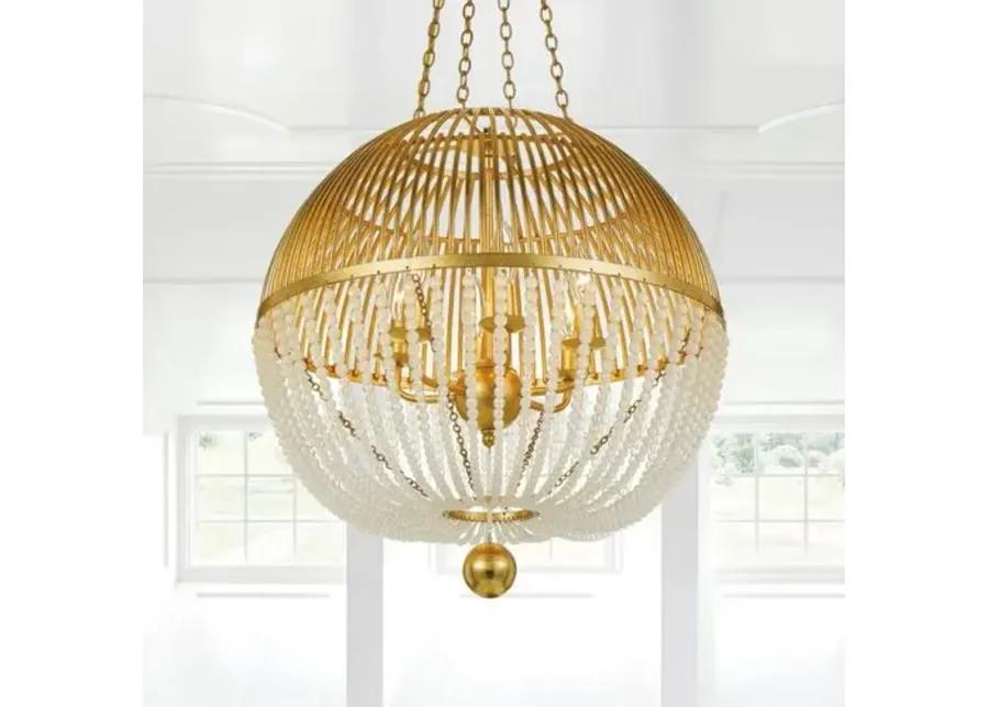 Duval Chandelier - Antiqued Gold - Crystorama