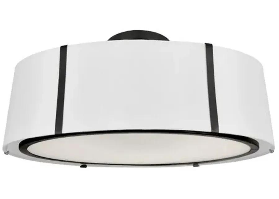 Fulton Flush Mount - Matte Black - Crystorama