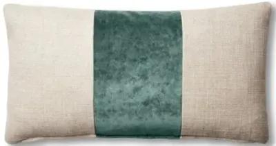 Blakely 12x23 Lumbar Pillow - Natural/Jade