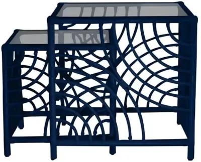 Swirl Nesting Tables - Navy - Blue