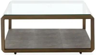 Bridport Coffee Table - Gray Shagreen - Clear