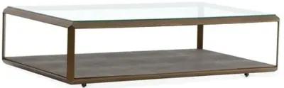 Bridport Coffee Table - Gray Shagreen - Clear