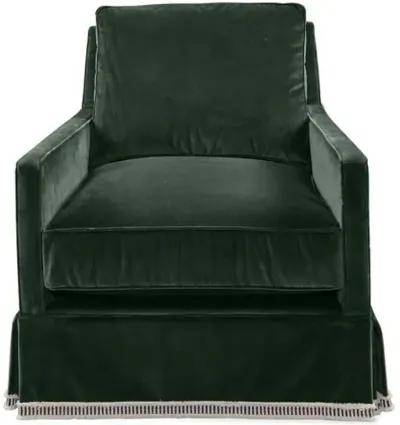 Auburn Club Chair - Forest Velvet - Miles Talbott - Hancrafted in the USA