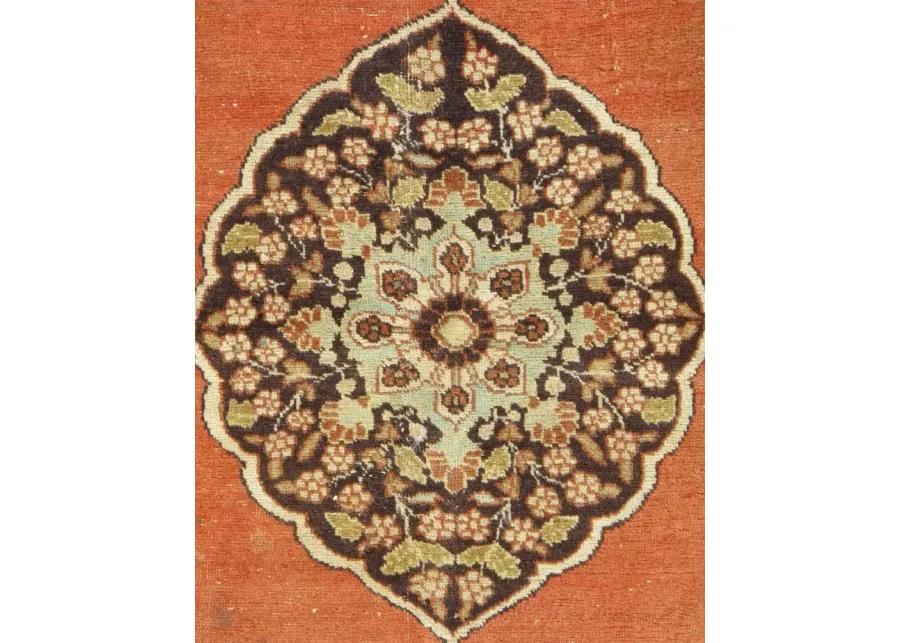 Antique Tabriz Rug - 4'2" x 5'11" - Red - Red