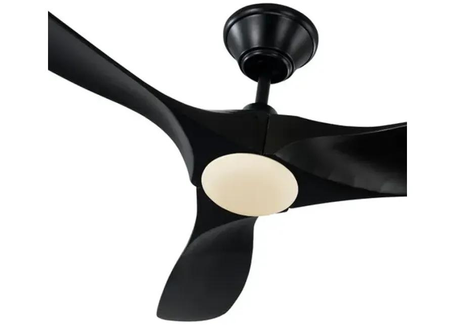 Visual Comfort - Maverick LED Ceiling Fan - Matte Black - 3 Blades, Hand-Held Remote Control, Energy Efficient, 6 Speed DC Motor