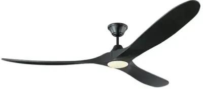 Visual Comfort - Maverick LED Ceiling Fan - Matte Black - 3 Blades, Hand-Held Remote Control, Energy Efficient, 6 Speed DC Motor